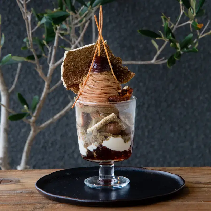 ほうじ茶香る
モンブランパフェ