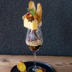 焼き芋と黒胡麻のパフェ